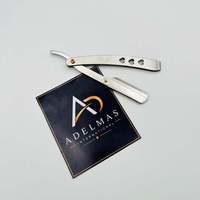 Rasoir droit pliant en acier inoxydable de haute qualité pour hommes, couteau à raser à lame unique, logo personnalisé, rasoir professionnel pour barbier