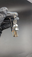 Pendentif Croix de Jésus Iced Out en Argent Sterling 925 avec Moissanite Diamant Rond Taillé VVS, Luxe Hip Hop Religieux