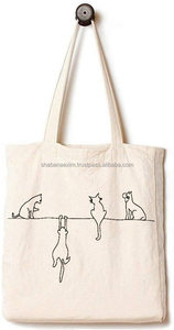 Sac fourre-tout en toile de coton imprimé pour femme, léger, pour usage quotidien, sac de rangement pour vêtements fait main à prix avantageux - Product Image 5
