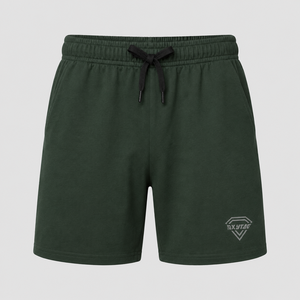 Custom Logo <b>Mens</b> Dark <b>Green</b> 100% Cotton Fleece Breathable Quick Dry Gym <b>Shorts</b> Casual Drawstring Workout Athletic Manufacturer - Product Image 1