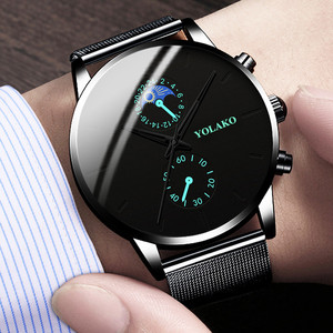 นาฬิกาข้อมือผู้ชายแฟชั่น 7065 สายสตีลถักบางเฉียบ นาฬิกาสปอร์ตชาย 2021 Montres Hommes - Product Image 1