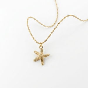 สร้อยคอ Starlit Glow Dainty ดีไซน์เรียบง่าย จี้รูปปลาดาว สร้อยคอเสน่ห์แห่งท้องทะเล ชุบสีบรอนซ์โบราณ - Product Image 3