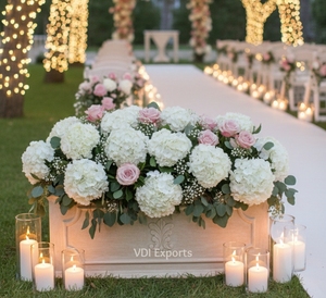 VDI Exports – Pots de fleurs classiques de luxe en résine sculptée à la main, durables et légers, pour une utilisation élégante en intérieur/extérieur, allée de mariage - Product Image 2