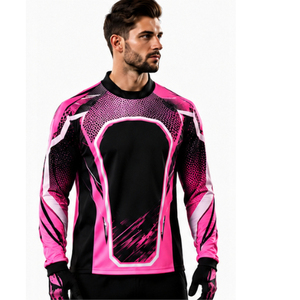 High Quality Custom Paintball Jersey Men Long Sleeve <b>Padded</b> Mesh Fabric Polyester <b>Heat</b> Transfer Technology Quick Dry Moisture - Product Image 1