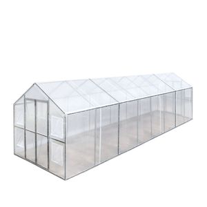 Copertura in PVC a rete Leno Ripstop da 20 mil per serra/tenda da coltivazione con telaio in acciaio zincato e finestre a rotelle (8FT X 26FT) - TMG GH826 - Product Image 6