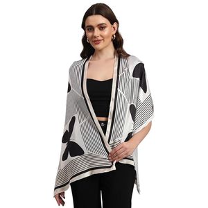 Écharpes légères imprimées 100 % soie satinée pour femmes, respirantes, utilisables comme foulards, étoles, couvre-chefs ou paréos de plage - Product Image 2