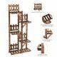 Pianta in legno a 5 livelli con 6 vasi espositore fioriera per mobili da giardino - Product Image 5