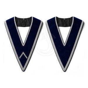 Collier maçonnique personnalisable de qualité supérieure en tissu de soie léger pour tenues formelles, événements spéciaux et idées cadeaux - Product Image 5
