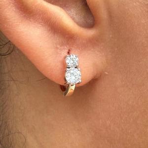 Top Quality Bridal Moissanite Round Diamond <b>Stud</b> <b>Earrings</b> for Anniversary or Special Occasion Available for Bulk Quantity - Product Image 3