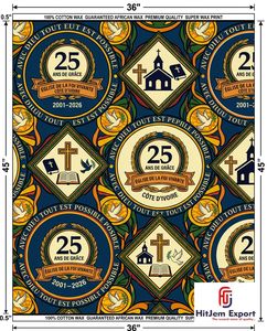 Customized African Wax Print Fabric Manufacturer Church Anniversary Convention Celebration Uniform Fundraising Textile Supplier - Product Image 2