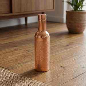 Bouteille d'eau en cuivre classique de qualité export, faite à la main, en cuivre pur, grande capacité, gravure et logo personnalisés - Product Image 3