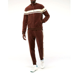 Conjunto Deportivo de Invierno, Cálido y Grueso, Hecho de Tela de Forro Polar, con Cierre Frontal de Cremallera, Transpirable e Impermeable al Viento - Product Image 1