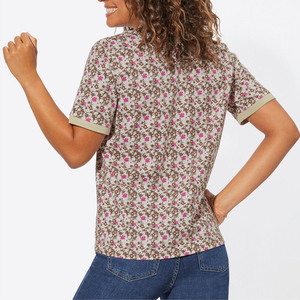 Camiseta Polo Ligera de Alta Calidad para Mujer, Diseño Personalizado con Impresión por Sublimación, Ropa Casual con Patrón Elegante, Servicio OEM - Product Image 3