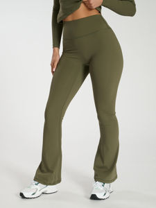 Leggings évasés sans coutures pour femmes, taille haute, effet push-up, froncé aux fesses, pour le yoga, le fitness, la gym, les activités sportives et l'entraînement - Product Image 5