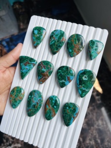 Crisocola de Calidad Grado AAA, Cabujón de Crisocola Hecho a Mano, Gema Suelta de Crisocola Pulida y Lisa para la Fabricación de Joyas - Product Image 4