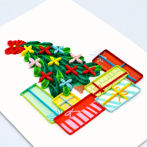 Elegantes Tarjetas de Felicitación Navideñas de Papel Quilling Hechas a Mano con Diseño de Árbol de Pino - Fábrica Mayorista OEM/ODM de Vietnam - Product Image 3