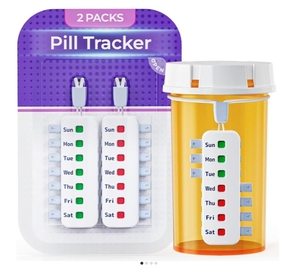 Organisateur de pilules portable hebdomadaire avec rappel de médicaments et compartiment de rangement pour vitamines pour usage quotidien - Product Image 5
