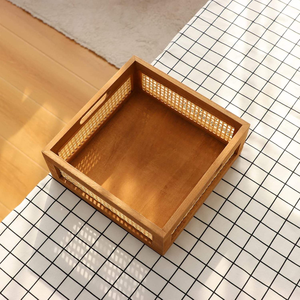 Cesta Moderna de Bambú Tejida Ecológica con Asas Integradas para Almacenamiento Decorativo en Cocina, Despensa, Oficina, Caja de Herramientas - Product Image 2