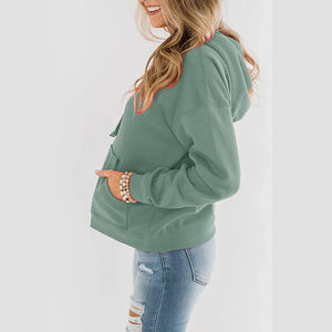 Hoodie surdimensionné de luxe personnalisé pour femmes, de haute qualité, avec fermeture éclair, style streetwear, avec design en strass pour l'hiver - Product Image 4