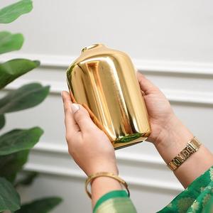 Vase décoratif de luxe en métal pour fleurs artificielles, décoration élégante pour hôtels et mariages - Product Image 2