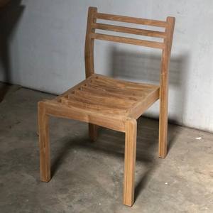 Custom Maker Teak Wood Dining Chair <b>Padded</b> Cushion Curved Backrest Scandinavian Eco-Friendly Restaurant Warehouse Furniture - Product Image 6