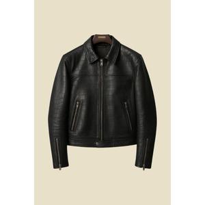 Chaqueta de Cuero 100% Original de Manga Larga, Estilo Racer, Largo Regular, Unisex, Impermeable, Resistente al Viento, de Lona, a Precio de Fábrica - Product Image 1