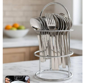 ที่วางช้อนสแตนเลสตกแต่งสไตล์โมเดิร์นสำหรับวางและเก็บช้อน - Product Image 1