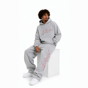 Survêtement personnalisé en gros, qualité supérieure, 100% coton, prix d'usine, molletonné, uni, épais, pour le jogging - Product Image 4
