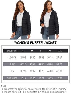 Seamless Heat-Sealed Women's Puffer <b>Jacket</b> Down Proof <b>Waterproof</b> <b>Parka</b> - Product Image 3