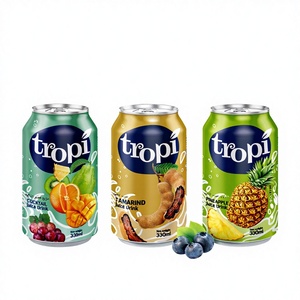 Jugo de Frutas Tropi 330ml – Sabor Cóctel de Piña y Tamarindo – Bebida Enlatada con Certificación Halal, Proveedor OEM - Product Image 1