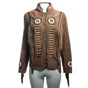 แจ็คเก็ตคาวเกิร์ลหนังกลับสุดเท่ห์ แฟชั่นล่าสุด เสื้อโค้ทฤดูหนาวสำหรับผู้หญิง พร้อมดีไซน์สั่งทำพิเศษ แจ็คเก็ตหนังแท้สไตล์ตะวันตก - Product Image 1