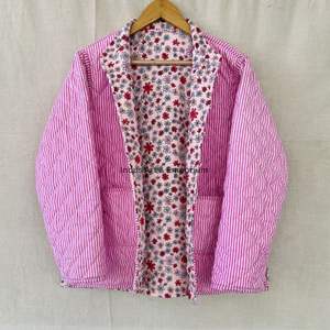 Chaqueta Acolchada de Algodón Hecha a Mano en India, Chaqueta Corta y Larga Bordada a Mano, Chaqueta Unisex Suzani Hecha a Mano - Product Image 5