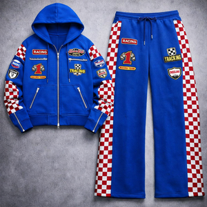 Chándal de Invierno Unisex Personalizado Inspirado en Motociclistas, Tejido de Forro Polar Transpirable, con Sudadera con Capucha, Camiseta y Estilo Urbano - Product Image 3