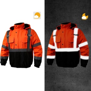 Customized High Visibility <b>Worker</b> Uniform Flashing Reflective Safety <b>Jacket</b> Road Construction Reflective <b>Jackets</b> - Product Image 2