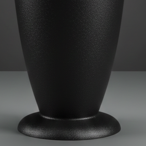 Luxury <b>Matte</b> Black Metal Flower Vase Elegant Handcrafted Pedestal Design Modern Home Decor <b>Table</b> Centerpiece Single Unit - Product Image 5