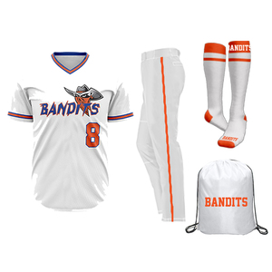 Men Custom Baseball Uniform Set V Neck <b>Button</b> Down Mesh Jersey and <b>Black</b> Pants Custom baseball set for school custom made - Product Image 2