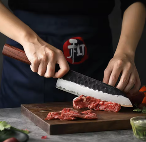 New Design Best Selling Customized Damascus Steel Handmade Extra Sharp Ambidextrous Brushed Finish Dishwasher <b>Safe</b> Kitchen <b>Knife</b> - Product Image 3