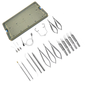 Kit Quirúrgico Manual de Cataratas de 21 Piezas de Acero Inoxidable, Juego de Instrumentos de Microcirugía Oftálmica, Caja de Esterilización, Uso Hospitalario - Product Image 4