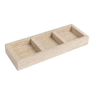 Plateau rond en marbre gris clair de luxe, plat de service décoratif élégant, plateau en pierre décoratif multi-usages, vente chaude - Product Image 2