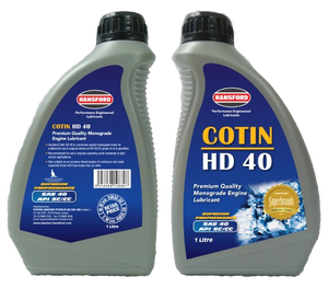 Aceite para Motor Diésel HANSFORD COTIN HD 40, 1 Litro, SAE 40, API CB/SB, Protección Ligera para Cárter - Product Image 2