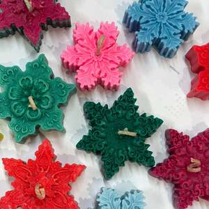 <b>Cheap</b> Price Soy Wax White Snowflake Scene Candle Christmas Holiday <b>Gift</b> <b>Box</b> for Business Retail for Shops Vietnam OEM Candles - Product Image 2