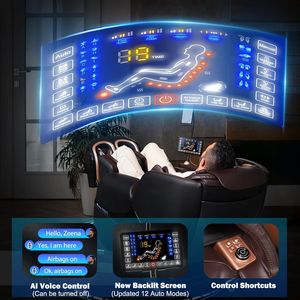 Fauteuil de massage avec massage profond des mollets, système de scan corporel intelligent, fauteuil de massage complet haut de gamme pour le sommeil et la relaxation, confortable - Product Image 4
