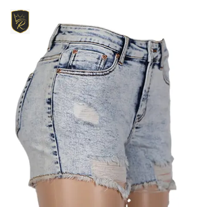 Shorts de Mezclilla de Cintura Alta para Mujer a Precio de Fábrica, Cómodos, Color y Logotipo Personalizables, Servicio OEM de Alta Calidad - Product Image 4