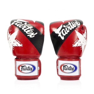 Guantes de Sparring de Muay Thai Fairtex Hechos a Medida, de Piel de Vacuno Genuina, Transpirables, con Cordones y Dedos Completos, de Última Tendencia - Product Image 2