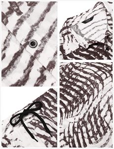 Conjunto cómodo para hombre con estampado floral de hojas, camisa de manga corta y pantalones cortos a juego, ideal para vacaciones de verano, informal, colorido, conjunto de dos piezas para hombre. - Product Image 3