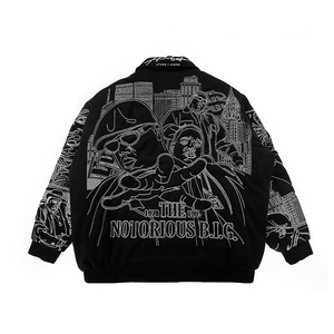 Veste d'hiver matelassée personnalisée pour homme, broderie 3D, rembourrage en coton, style hip-hop, coupe ample, veste streetwear chaude, OEM - Product Image 4
