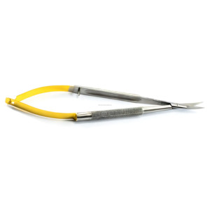 Portaagujas Castroviejo de 12.5cm, Dorado, Curvo, Micro Tijeras, Instrumentos Quirúrgicos Manuales Reutilizables de Alta Calidad - Product Image 3
