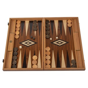 Jeu de backgammon en bois avec dés et pions dans un coffret cadeau - Product Image 3