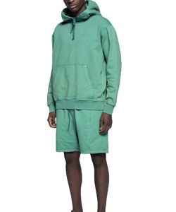 Nouvelle Collection Hiver : Ensemble Short et Haut Homme Personnalisé en Coton Oversize à Manches Longues, Imprimé en Relief, Effet Délavé, en Molleton Bouclette - Product Image 4