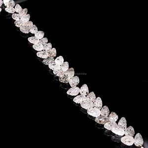 Perles de pierres précieuses en quartz à pois en forme de feuille, sculptées à la main, pour la fabrication de bijoux, 10-11MM, perles de quartz à pois naturelles, vente en gros - Product Image 3
